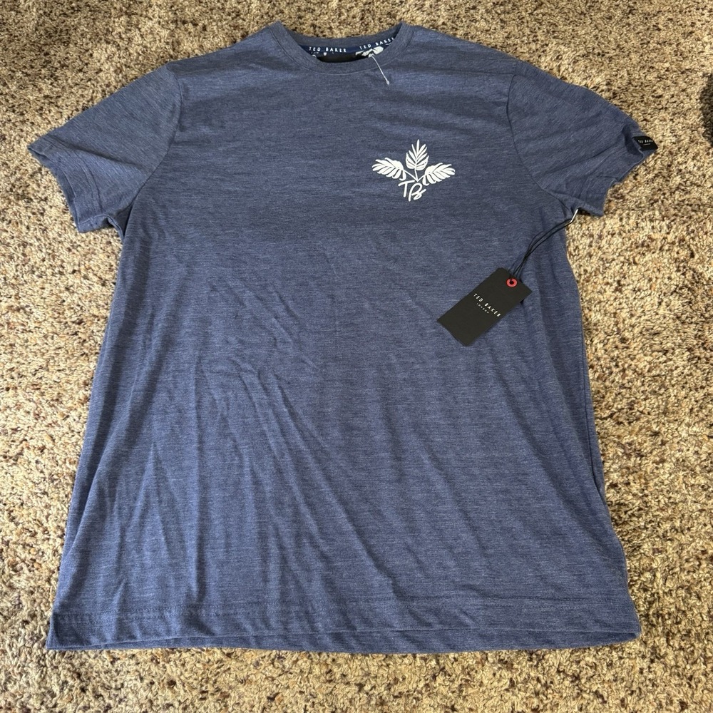 Ted Baker Men's T-Shirt, Size L, Blue -‎ Stylish & Brand New - Great Deal!